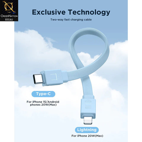 Joyroom JR-PBM01 20W 10000mAh Power Bank with Built-in Cable & Kickstand - Black