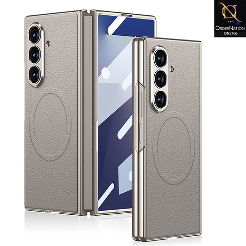 Samsung Galaxy Z Fold 7 Cover - Gray - New Premium Quality Pc Shell Case With Built-in Magsafe Designed By GKK