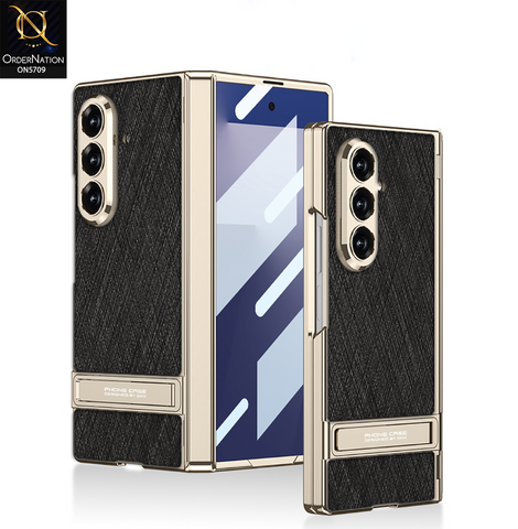 Samsung Galaxy Z Fold 7 Cover - Black - New Premium Quality Pc Shell Case Textured And Metal Camera Protection Options Designed By GKK