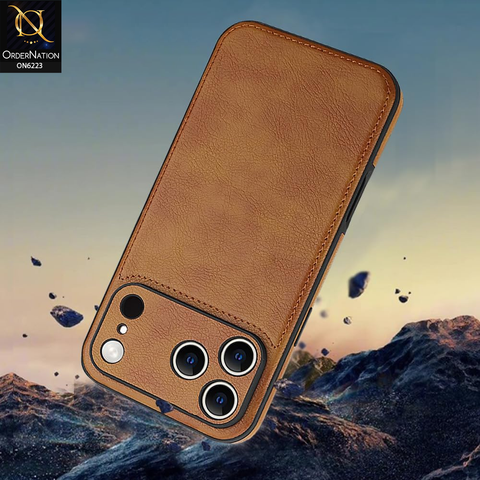 iPhone 17 Pro Max Cover -  Brown - New JINDUKA Premium Vintage Leather Case Protective Back Cover