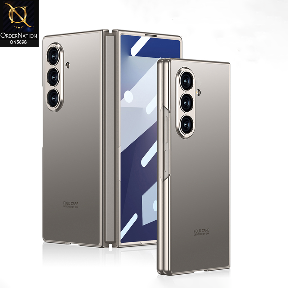 Samsung Galaxy Z Fold 7 Cover - Golden - New Premium Quality Pc Shell Case Designed By GKK
