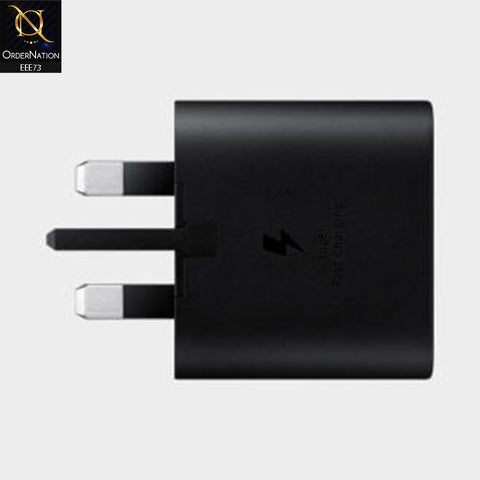 25W PD USB Type-C Power Adapter UK 3Pin Fast Charger – Black