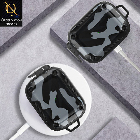 Apple Airpods 3rd Gen 2021 Cover - Camouflage - New Hybrid Style Protective Case With Lock Camouflage Compatible with Airpods 3rd Gen 2021