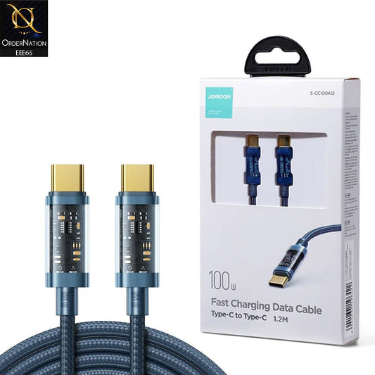 Joyroom S-CC100A12 Type-C to Type-C 20W Data Cable 1.2M - Blue