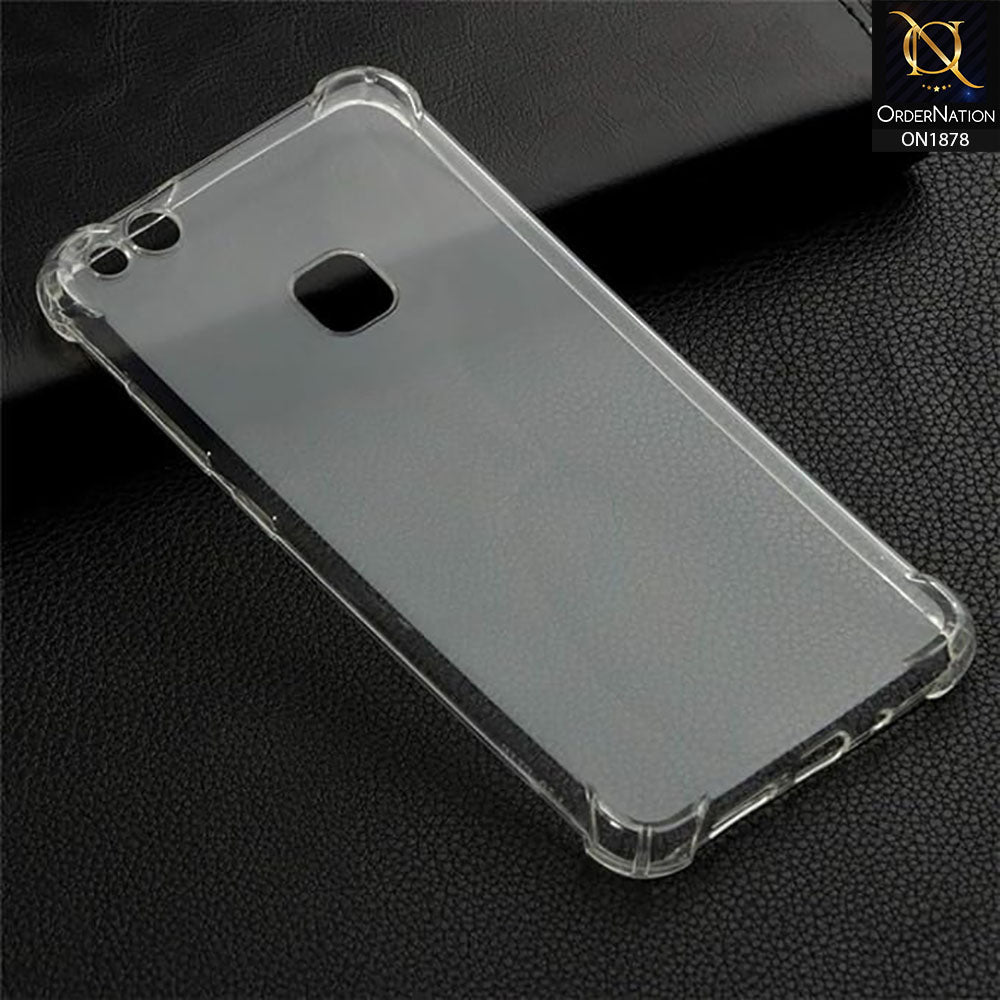 Huawei P10 Lit Cover - Soft 4D Design Shockproof Silicone Transparent Clear Case