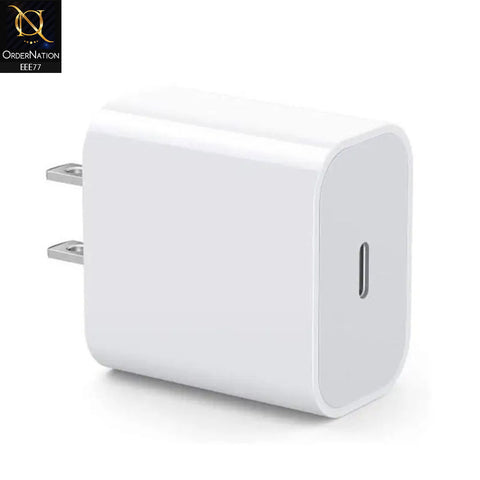 White - 20W USB Type-C to C Power Adapter