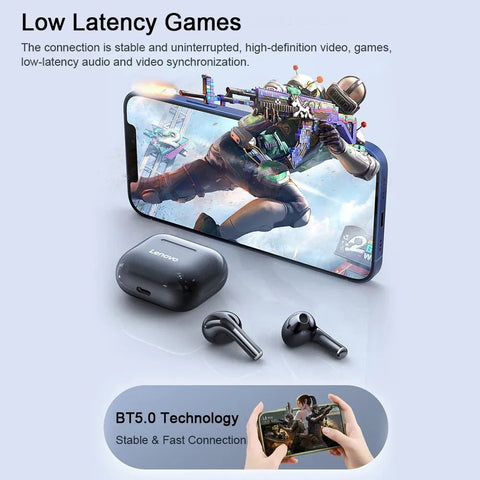LP40 Pro TWS Earphones BT 5.1 Noise Reduction Touch Control 250mAh - Black