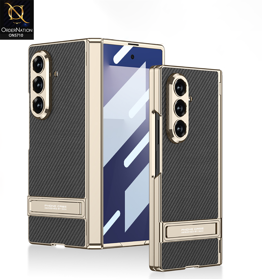 Samsung Galaxy Z Fold 7 Cover - Black - New Premium Quality Pc Shell Case Textured And Metal Camera Protection Options Designed By GKK