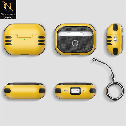 Apple Airpods 1 / 2 Cover - Yellow - Trendy Hybrid Style Soft Shell Protective Case Compatible with Apple Airpods 1 / 2