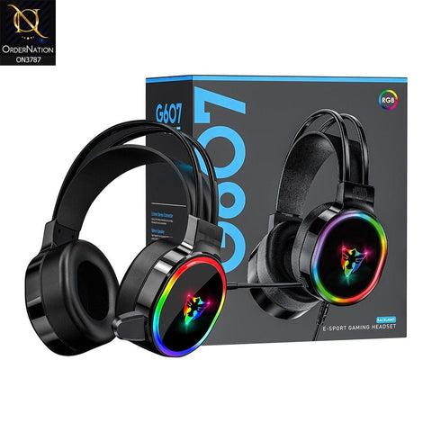 G607 RGB Gaming Wired Headphones, USB Mic Noise Cancelling And Audio X Headset With Mic ( Not Wireless/Bluetooth )