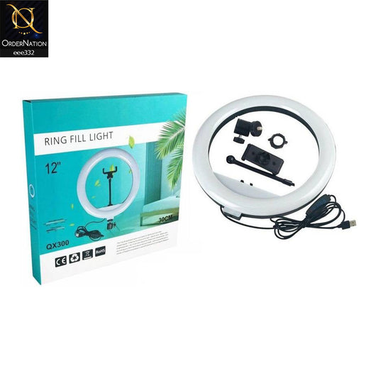 Ring Fill Light QX300 30 cm / KC-142 - Black