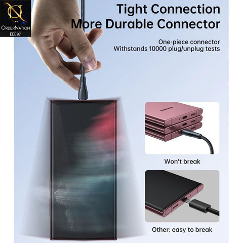 Joyroom S-UC027A11 Surpass Series 3A USB-A to Type-C Fast Charging 1.2M Data Cable - Black