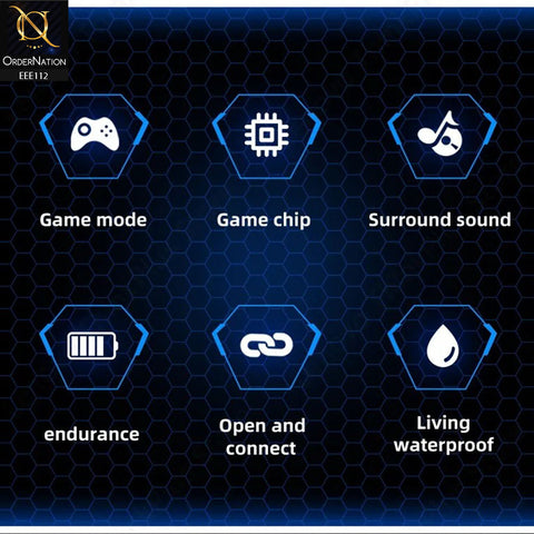 XKT01 TWS Gaming Earphones BT 5.2 Noise Reduction Touch Control 300mAh - White