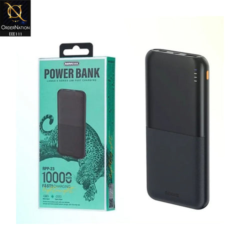 Remax RPP-23 Lango II Series 10000mAh 37Wh 2.4A Fast Charging Power Bank - (Black)