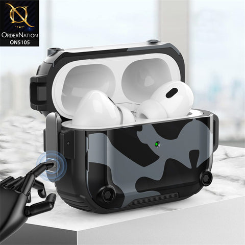 Apple Airpods Pro 2 Cover - Camouflage - New Hybrid Style Protective Case With Lock Camouflage Compatible with Apple Airpods Pro 2