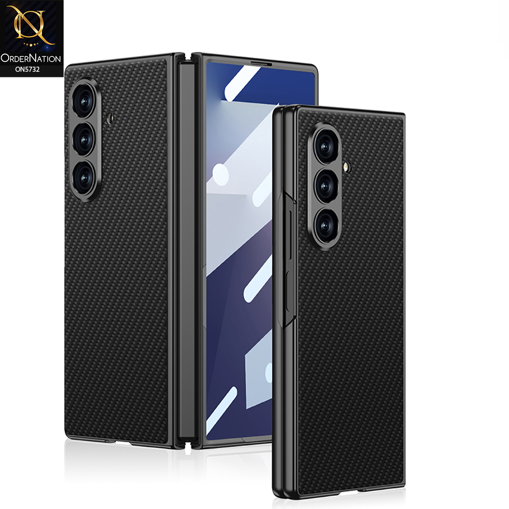 Samsung Galaxy Z Fold 7 Cover - Black - New Premium Quality Pc Textured Shell Case Designed By GKK