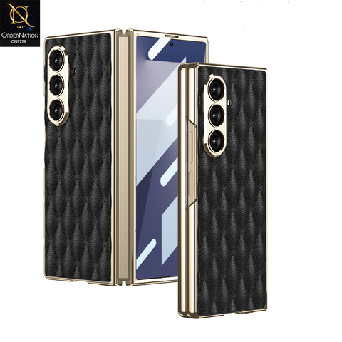 Samsung Galaxy Z Fold 7 Cover - Black - New Premium Quality Pc Wooven Puffer Shell Case Designed By GKK