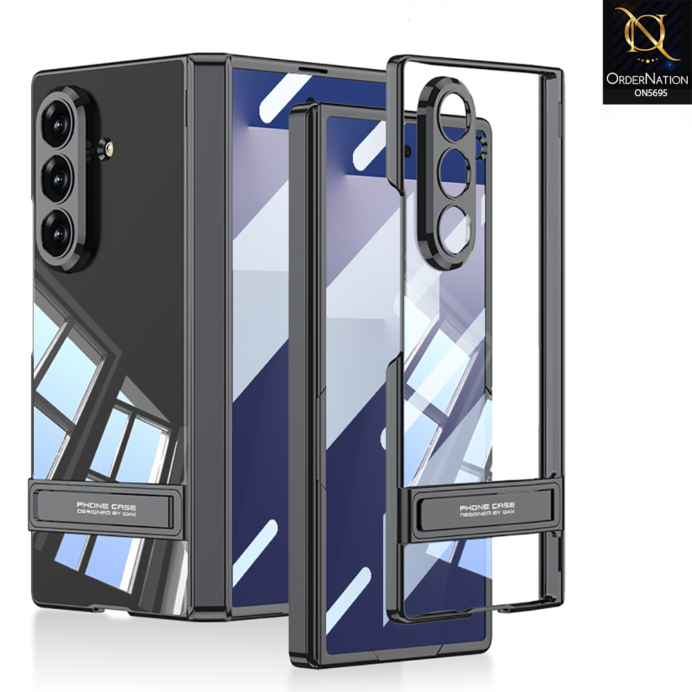 Samsung Galaxy Z Fold 7 Cover - Gray - New Premium Quality Slim Case With Integrated Bracket Designed By GKK