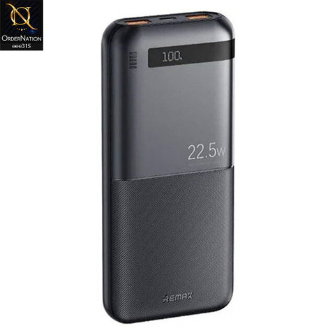 REMAX RPP-71 20W+22.5W Fast Charging Portable Power Bank 10000mAh New ABS Double USB Output Interface Solar LED Mobile Outdoors - Black