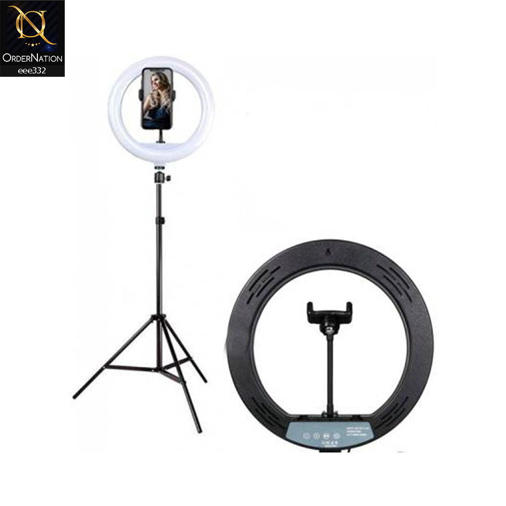 Ring Fill Light QX300 With Tripod Stand 30 cm / KC-142 - Black