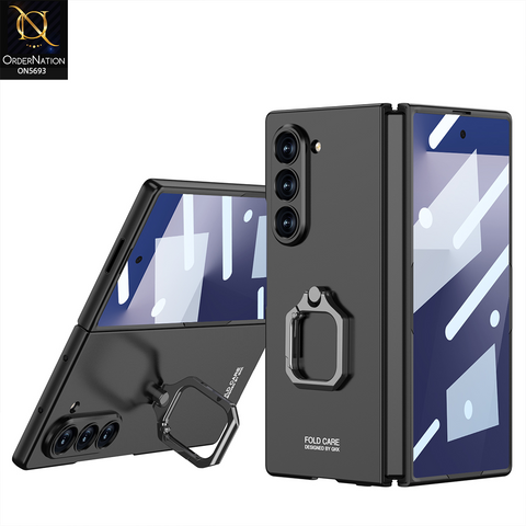 Samsung Galaxy Z Fold 7 Cover - Black - New Premium Quality Pc Shell Case With Ring Designed By GKK