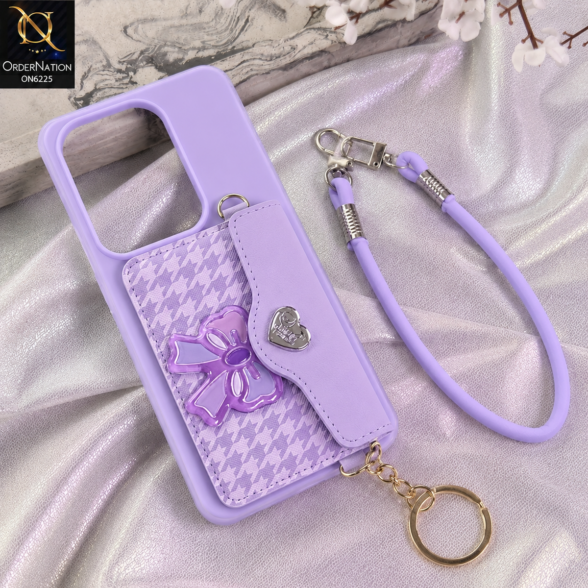 Infinix Note 30 Cover - Purple - New & Luxury Elegant Phone Case with Wallet Pocket & Shoulder Strap