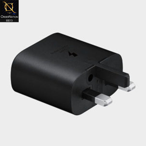 25W PD USB Type-C Power Adapter UK 3Pin Fast Charger – Black