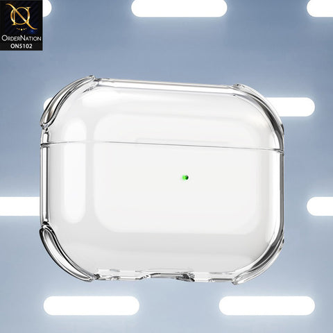 Apple Airpods Pro 2 Cover - Transparent - New HQ Crystal Clear Transparent Protective Soft Case Compatible with Apple Airpods Pro 2