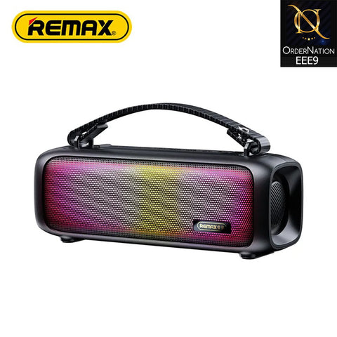 REMAX RB-M67 PORTABLE SUPER BASS WIRELESS SPEAKER WITH RGB LIGHTS -Black