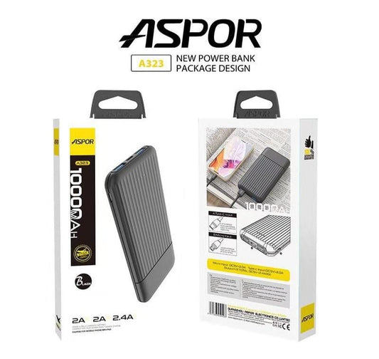 Aspor A323 Power Bank 10000mAh – Black