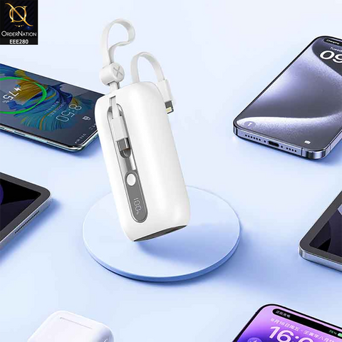 LITO POWER BANK (22.5W) Super Fast Charging 10000mah Power Bank - White