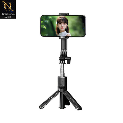 Remax P16 Black Selfie Stick Tripod for Live Streaming 0.8m - Black