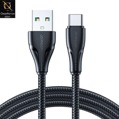 Joyroom S-UC027A11 Surpass Series 3A USB-A to Type-C Fast Charging 1.2M Data Cable - Black