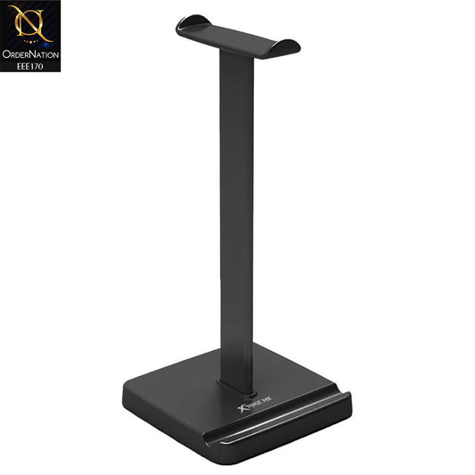 Xtrike Me HT-08 Headset Stand with Mobile Phone Holder (Headphones not included) - Black