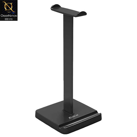 Xtrike Me HT-08 Headset Stand with Mobile Phone Holder (Headphones not included) - Black
