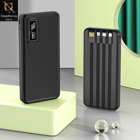 Aspor A301 4 in1 Power Bank 20000 MAH With LCD Digital Display - Black