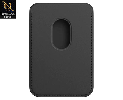 Leather Wallet with MagSafe - Black