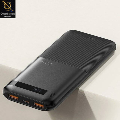 REMAX RPP-71 20W+22.5W Fast Charging Portable Power Bank 10000mAh New ABS Double USB Output Interface Solar LED Mobile Outdoors - Black
