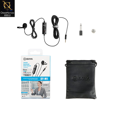 BOYA BY-M1 Omnidirectional Lavalier Microphone - Black