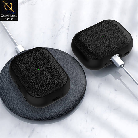 Apple Airpods Pro 2 Cover - White - New Style Premium Leather Texture ShockProof Protective Case Compatible with Apple Airpods Pro 2