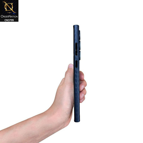 Samsung Galaxy S23 Ultra 5G Cover - Blue - KZ-DOO Air Carbon Fiber Ultra Thin Protective Case