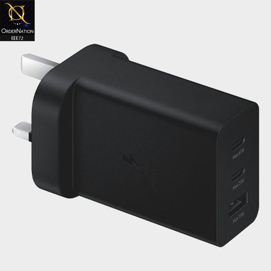 65W PD Power Adapter Trio 2 Type-C Ports and USB-A Port – Black
