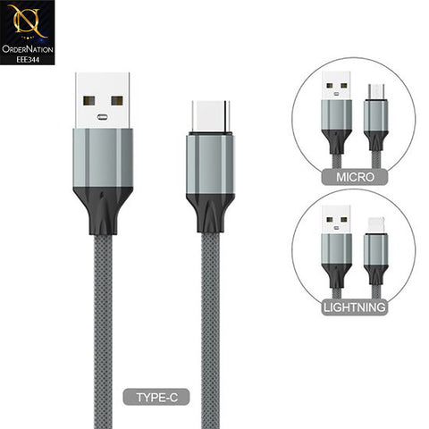 LDINO LS441 Ultra Durable 30W Fast Charging USB Cable for Mobile Devices USB Data Cable - Black
