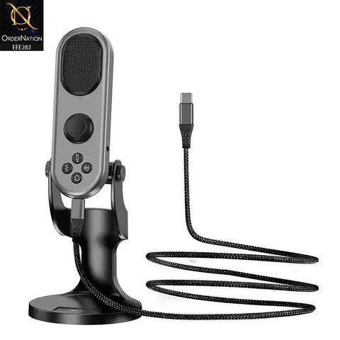 Jmary MC-PW7 Professional Usb Microphone For Podcasting, Gaming, Streaming, Recordings With Noise Reduction - Black