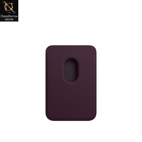 Leather Wallet with MagSafe - Purple