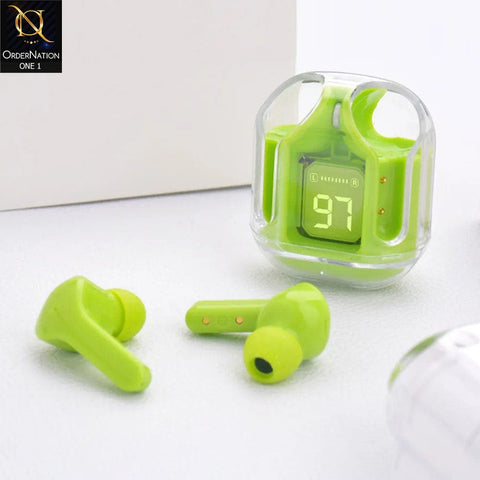 Bluetooth CY-T2 Wireless Headset, LED Display, Digital, Noise Reduction, Sports, Music Use - Green