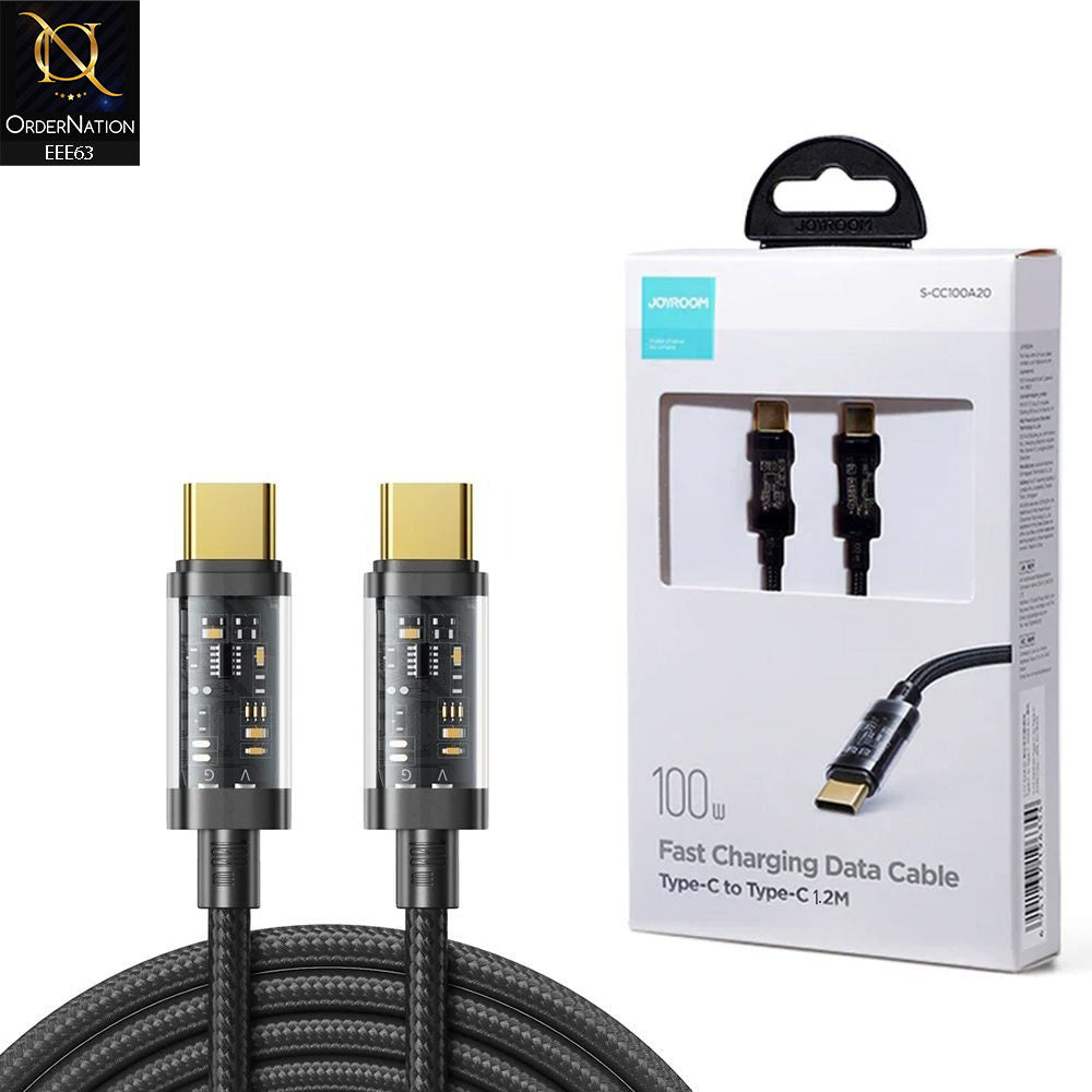 Joyroom S-CC100A12 Type-C to Type-C 20W Data Cable 1.2M - Black