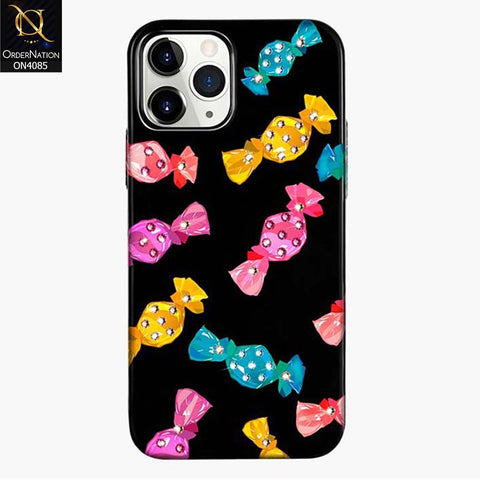 iPhone 15 Pro - Design 4 - Simple Pattern With Luxurious Crystal Diamonds Sparkling And Elegant