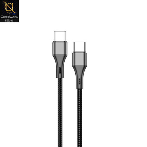 Aspor AC-19 60W Type-C To Type-C Fast Charging Data Cable 1M - Black