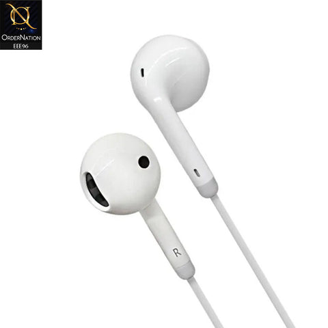 Gionee Half-In-Ear Wired Earphones 3.5mm Jack with Microphone – White